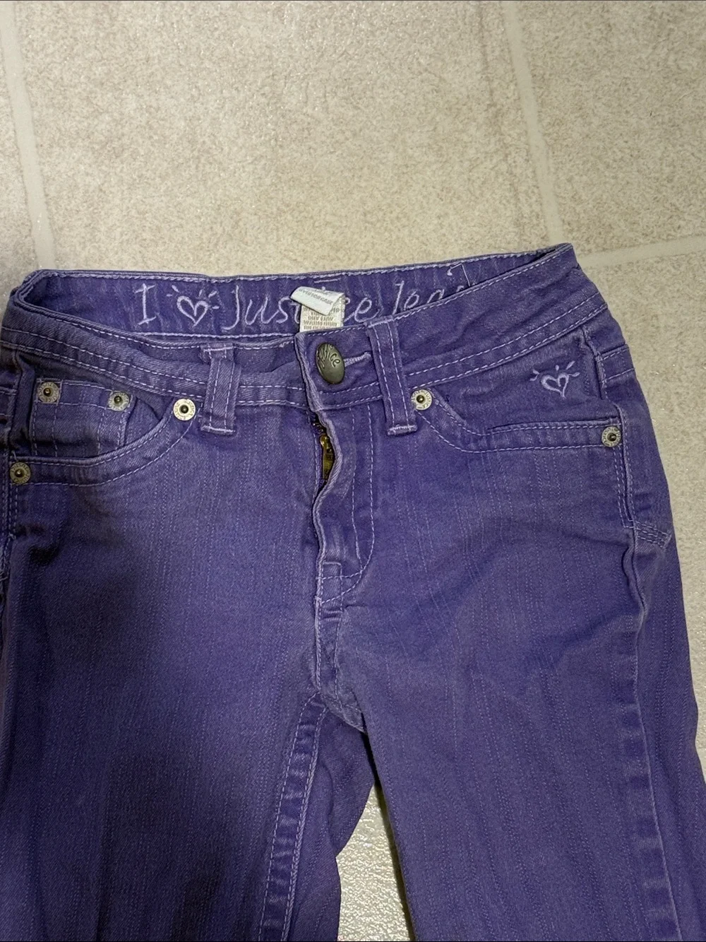 Purple Skinny Jeans Justice. 8S.